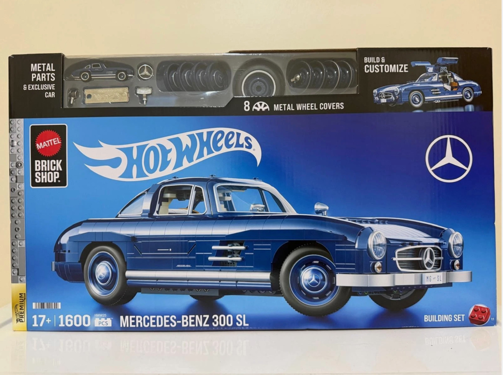 Mattel Brick Shop Hot Wheels Premium Series Building Set Mercedes-Benz 300 SL