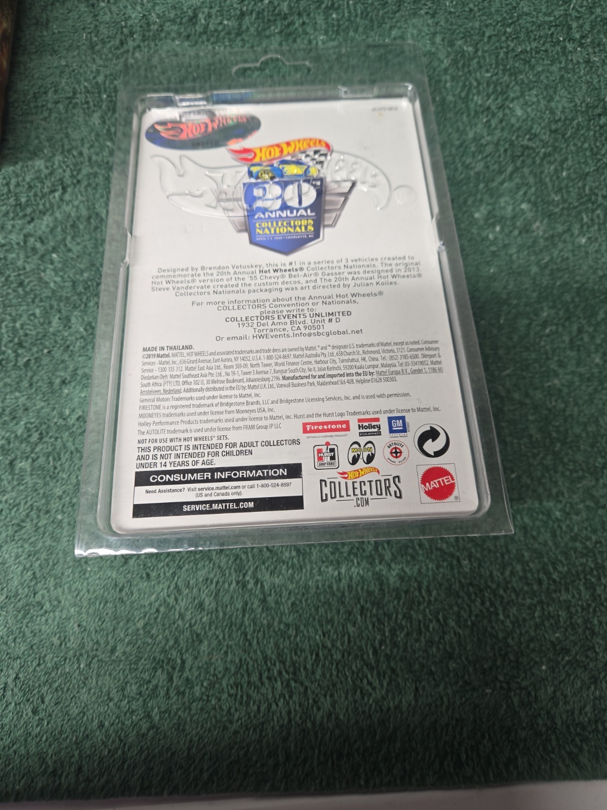 Hot Wheels Collectors Nationals 20th ’55 Chevy Bel Air Gasser 4011/6500