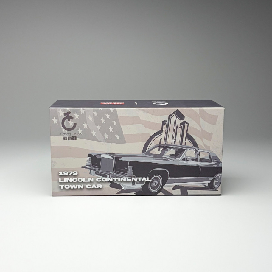 Turning Crush 1/64 Scale 1979 Lincoln Continental Town Car Alloy Model Car