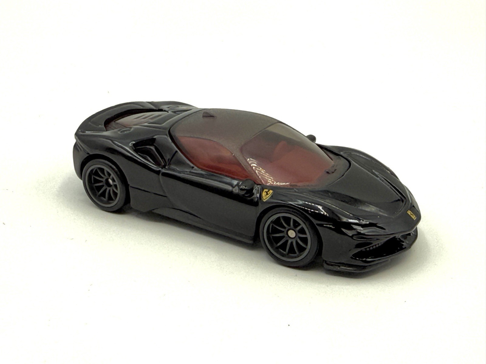 2026 Hot Wheels Ferrari SF90 Stradale #41 (black) SUPER CUSTOM WHEEL SWAP by AEB