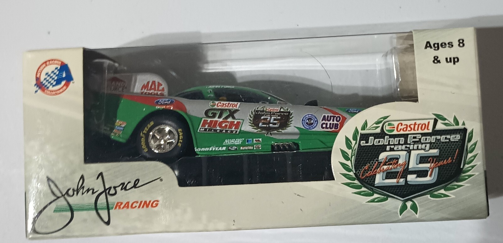 JOHN FORCE – CASTROL GTX – 25th ANNIVERSARY 1:64 SCALE DIECAST FUNNY CAR 