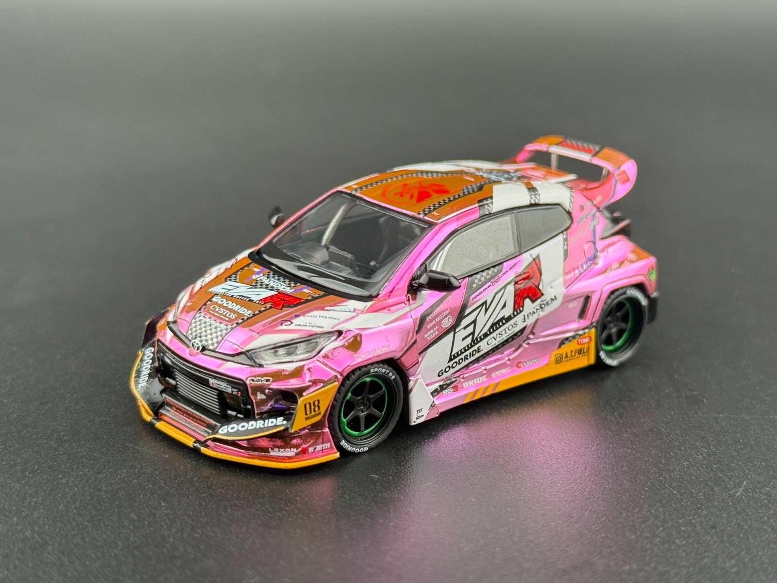 Pop Race EVA RT Production Model Custom Type-08 Goodbride GR Yaris 640220 1/64