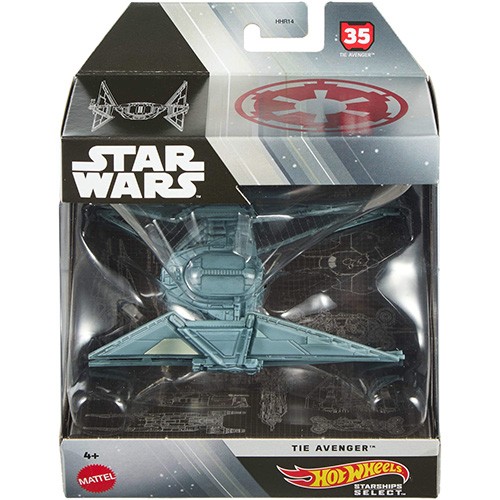 Mattel Hot Wheels Star Wars Starships Select – TIE AVENGER (JBG44) #35 – New