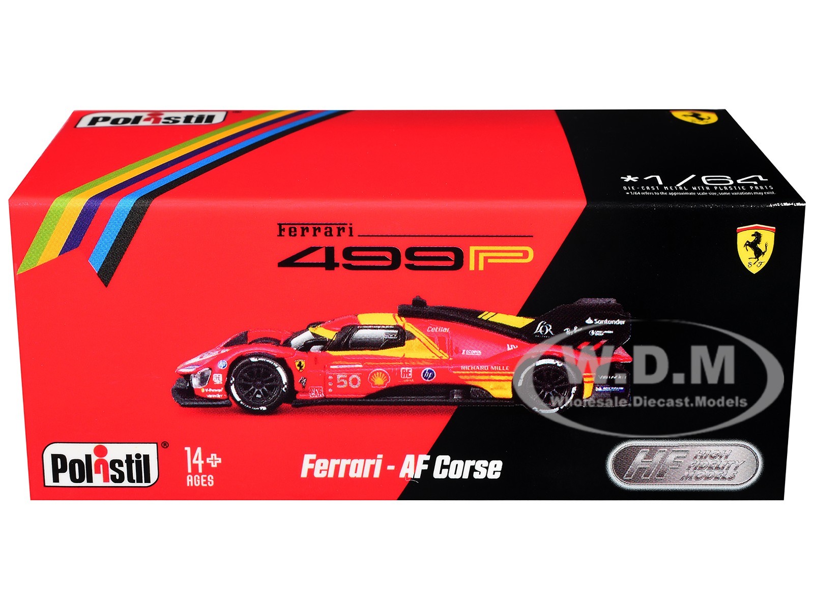 FERRARI 499P #50 WINNER “24H LE MANS” (2024) 1/64 DIECAST BY POLISTIL 64FE02070