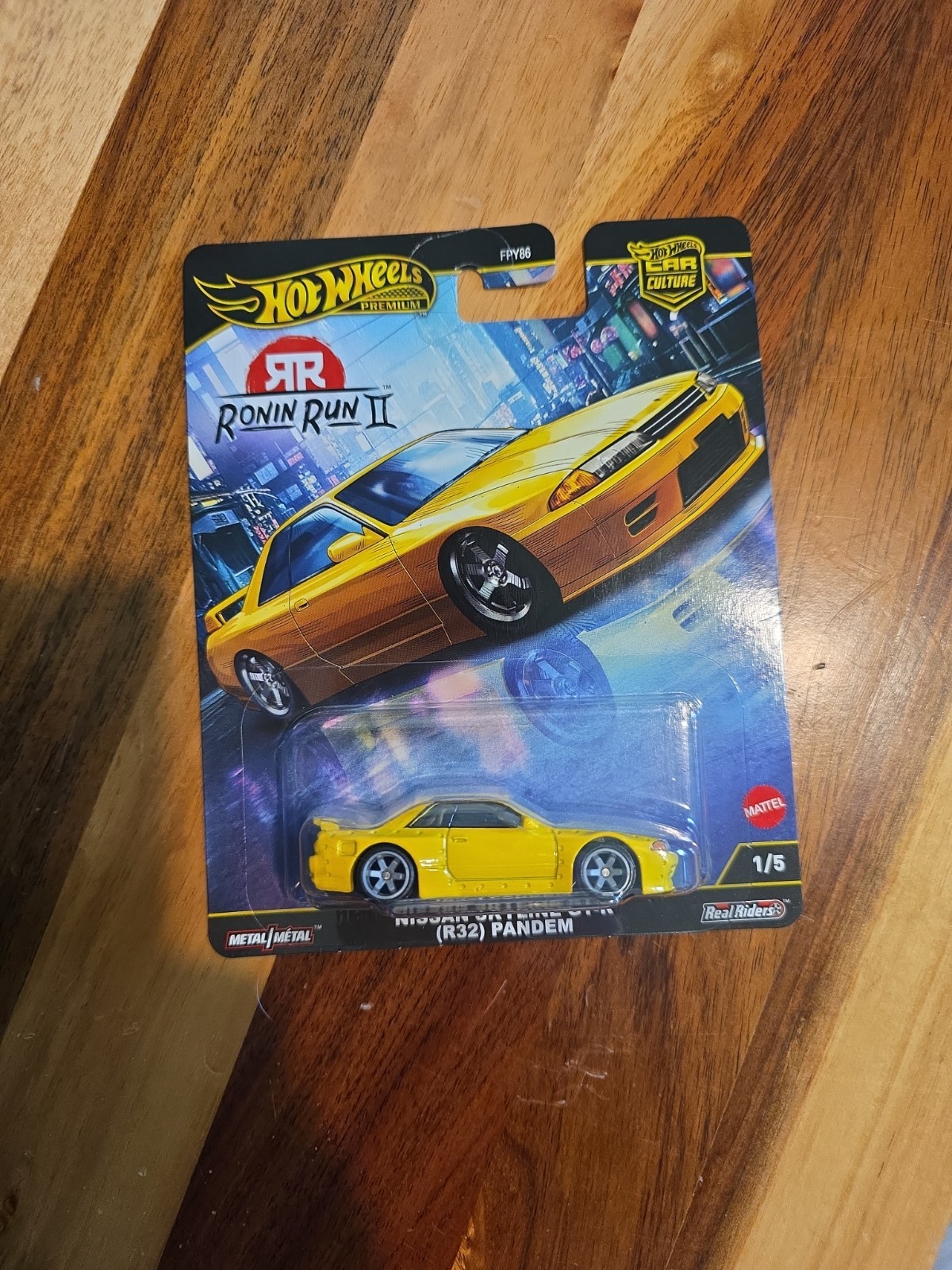 Hot Wheels Nissan R32 GT-R Pandem Yellow Ronin Run 2 FPY86-961 M 1/64