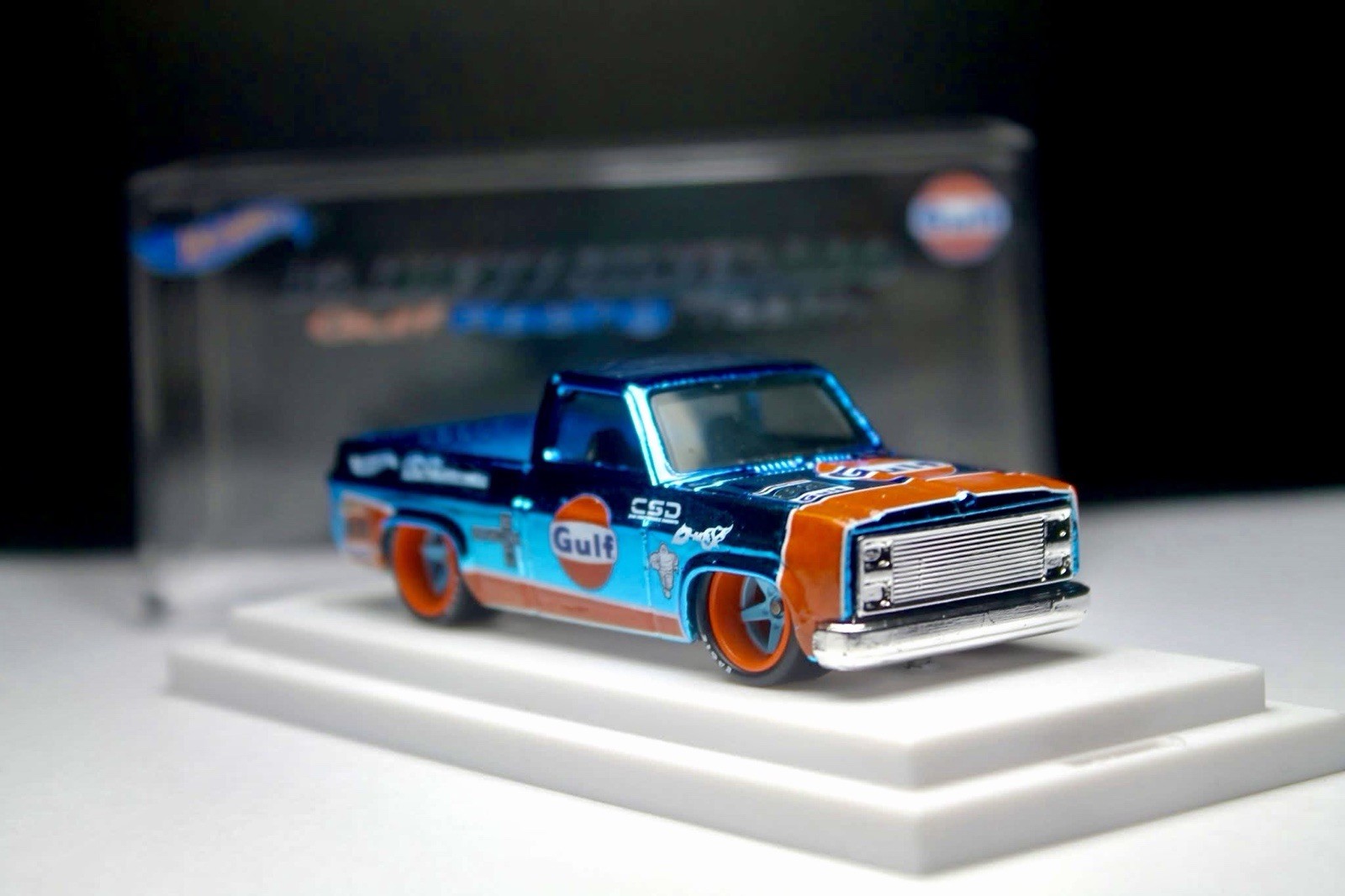 Hot Wheels 83 Silverado Gulf Blue Spectraflame Custom made