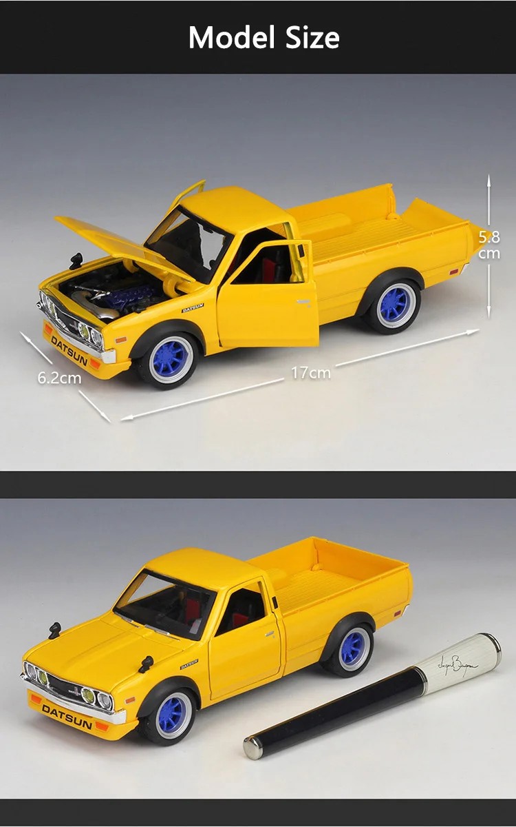Maisto 1:24 Datsun 620 1973 Pickup Alloy Car Model Diecast Metal Off-road Vehicl