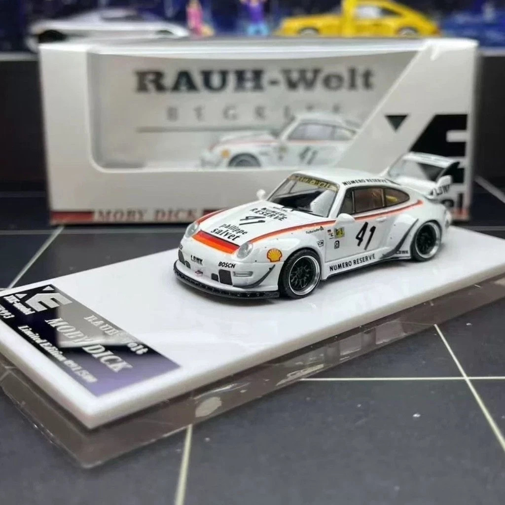 PORSCHE RWB 993 LBWK SHELL #41 1/64 SCALE DIECAST CAR MODEL BY XKE MODELS