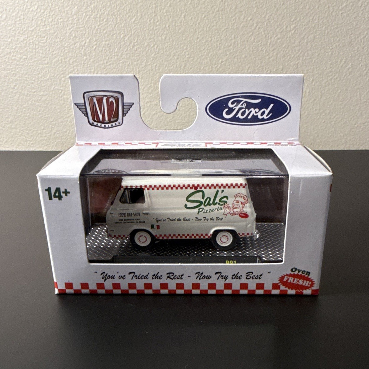 M2 Machines Sal’s Pizzeria 1:64 1960 Ford Econoline Van Diecast Unopened Box