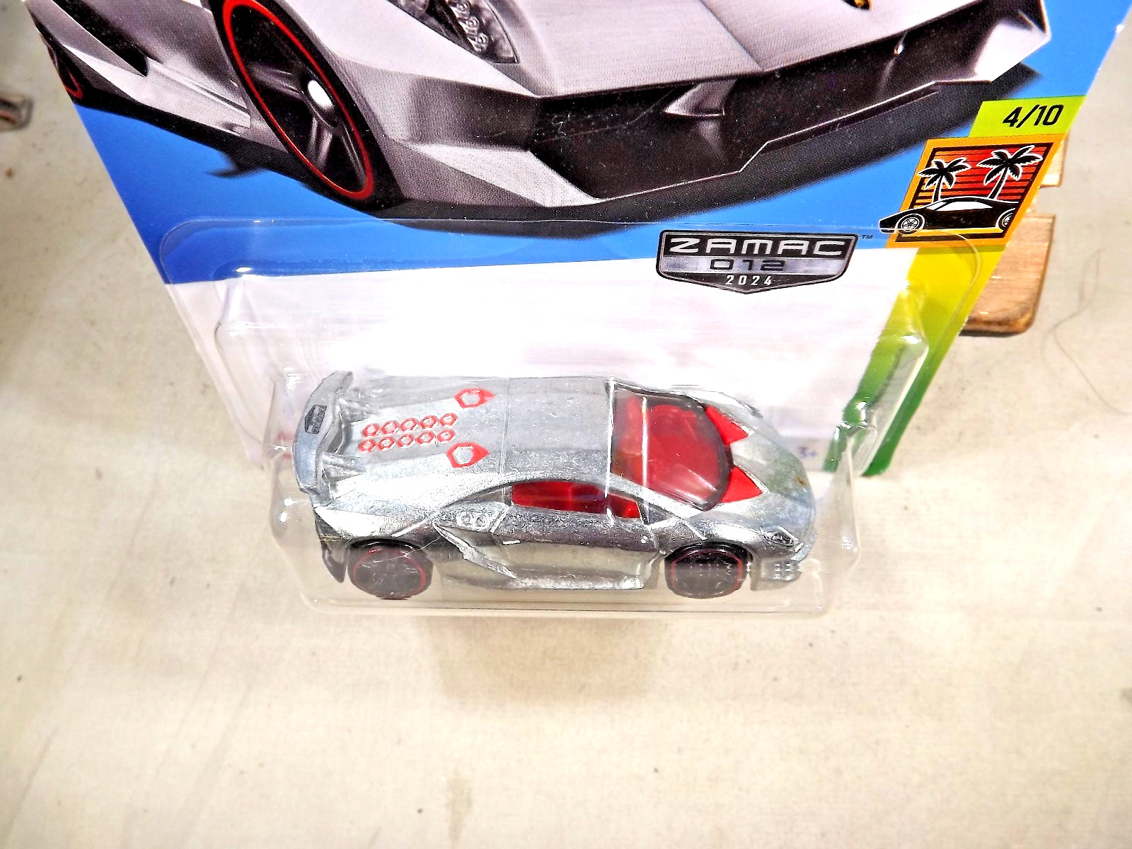 2024 Hot Wheels Walmart #12 Zamac #204 HW Exotic 4/10 LAMBORGHINI SESTO ELEMENTO