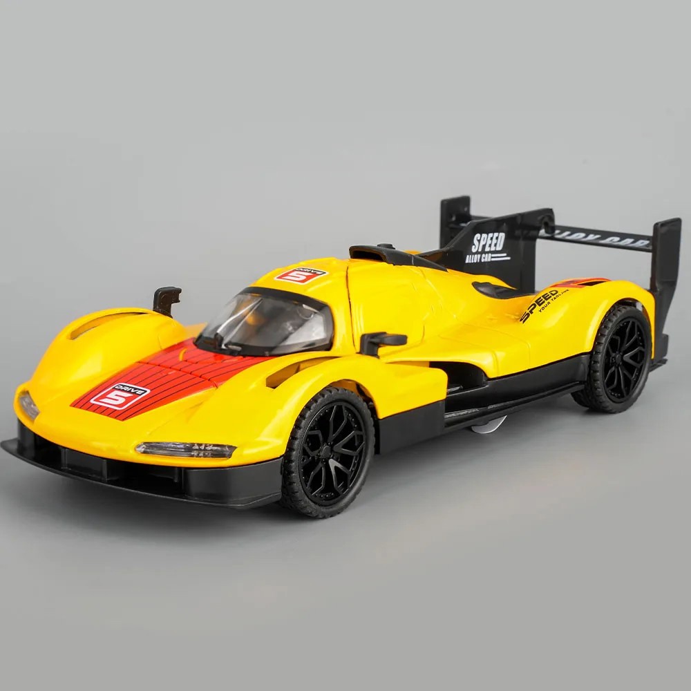 1:32 Porsche 963 alloy racing car model simulation sound and light suitable