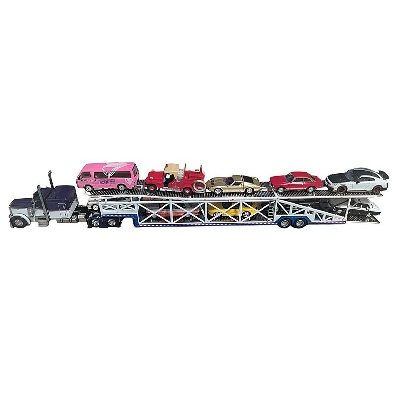 1:64 GCD Jumbo Double-layer Alloy Car Carrier-Extra-long Giant Transport Model