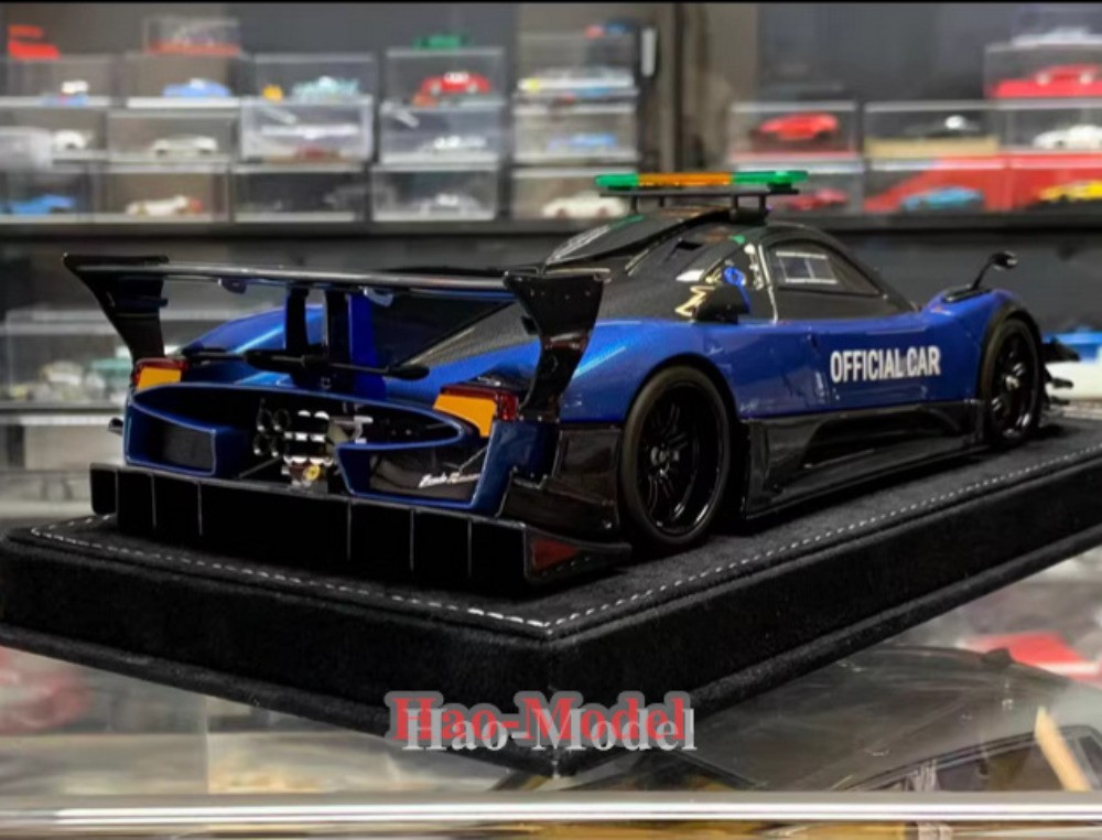 HH 1/18 Pagani Zonda R Safety Model Car painting Resin Diecast Gifts Blue carbon