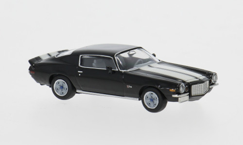 BREKINA 1966 CHEVROLET CAMARO Z28 BLACK w/ WHITE STRIPES HO 1/87 PLASTIC