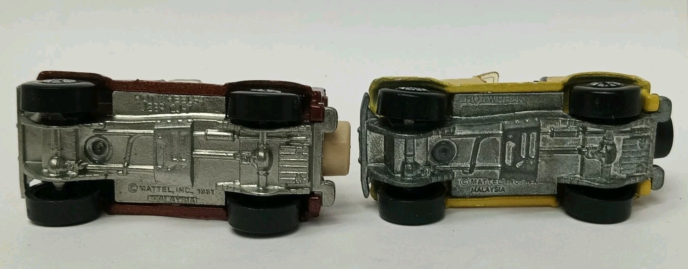 Hot Wheels Black Wall Jeep CJ7 4×4 Military Green And Copper Golden Eagle 1981