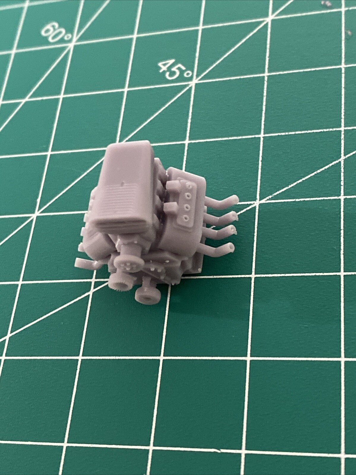 1/64 V8 Blown Motor Engine For Hot Rod Rat Rod Hot Wheels Custom Resin Printed