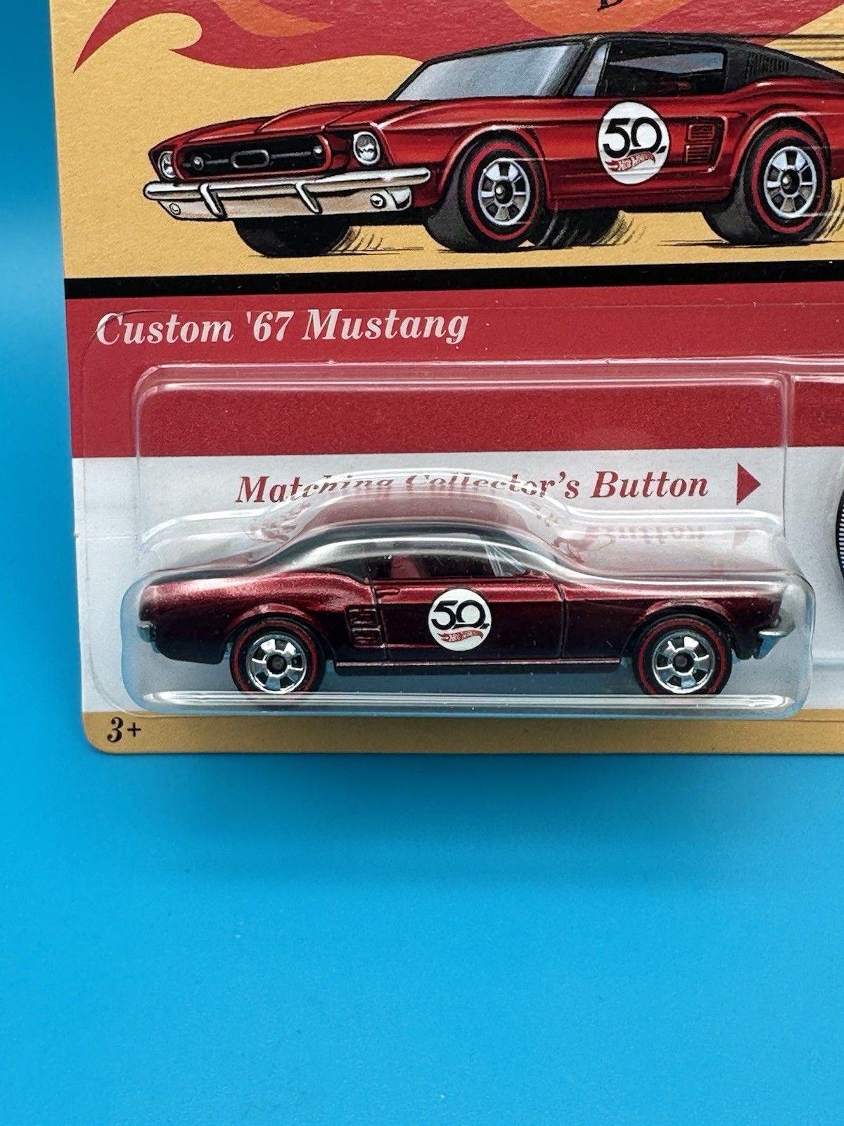 Hot Wheels 50th Anniversary Ford Custom ’67 Mustang 1:64 Diecast Red (Y)