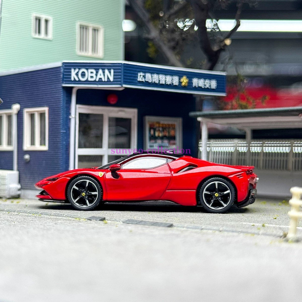 SF90 Rosso Corsa Red Alloy Model – 1:64 Scale Diecast Metal Display Car