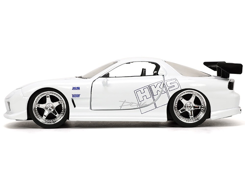 1993 MAZDA RX-7 “HKS” WHITE “FAST & FURIOUS 25 YEARS” 1/32 BY JADA 32588