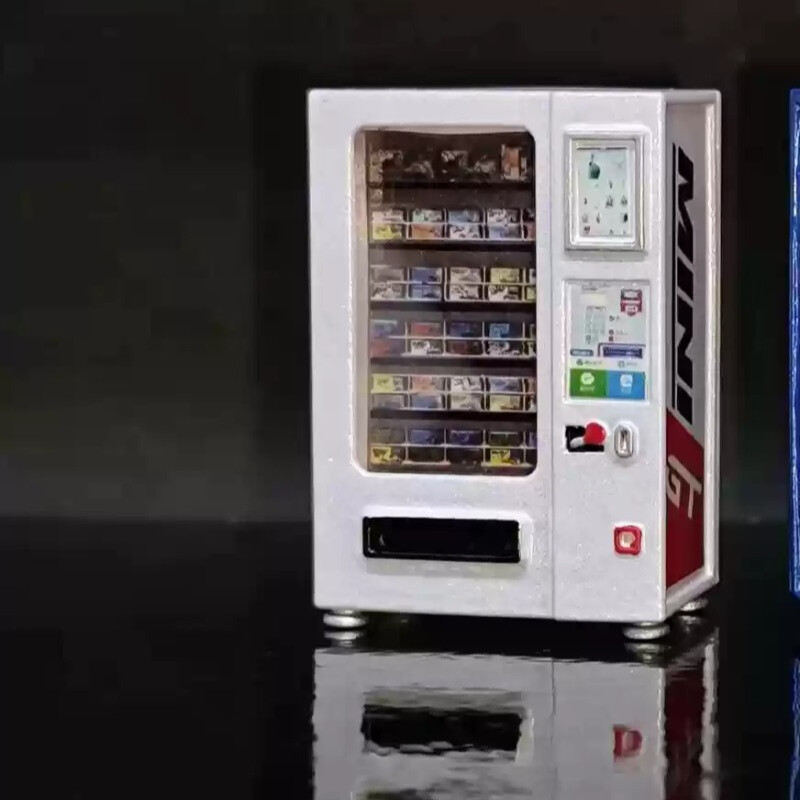 1/64 Diorama Vending Machine Model W/Light City Street Scene Display Accessory