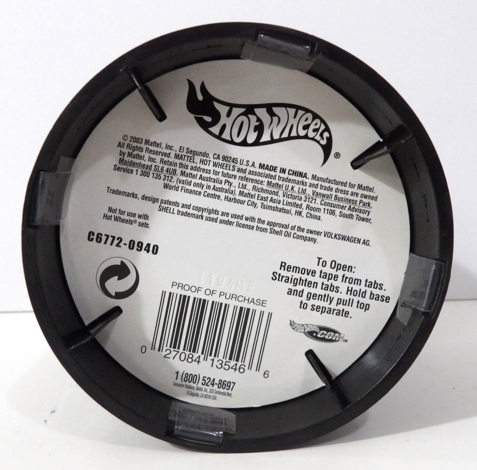 Hot Wheels 2004 Oil Can 100% collectibles VW Volkswagen Microbus Shell Oil