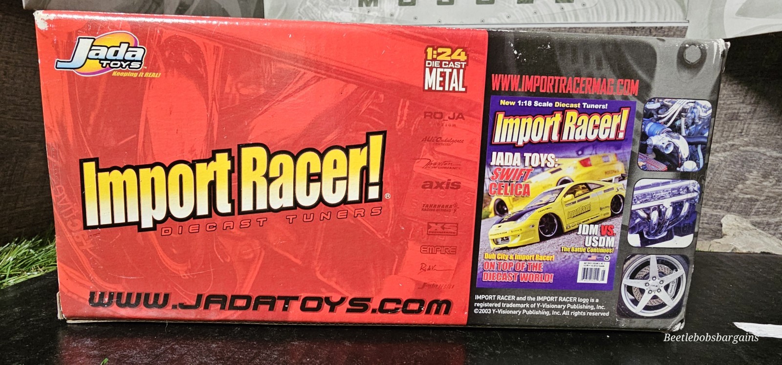 Vntg 2003 Jada Import Racer Mazda RX-7 Apex 1:24 Diecast Blue Rare Car NISB