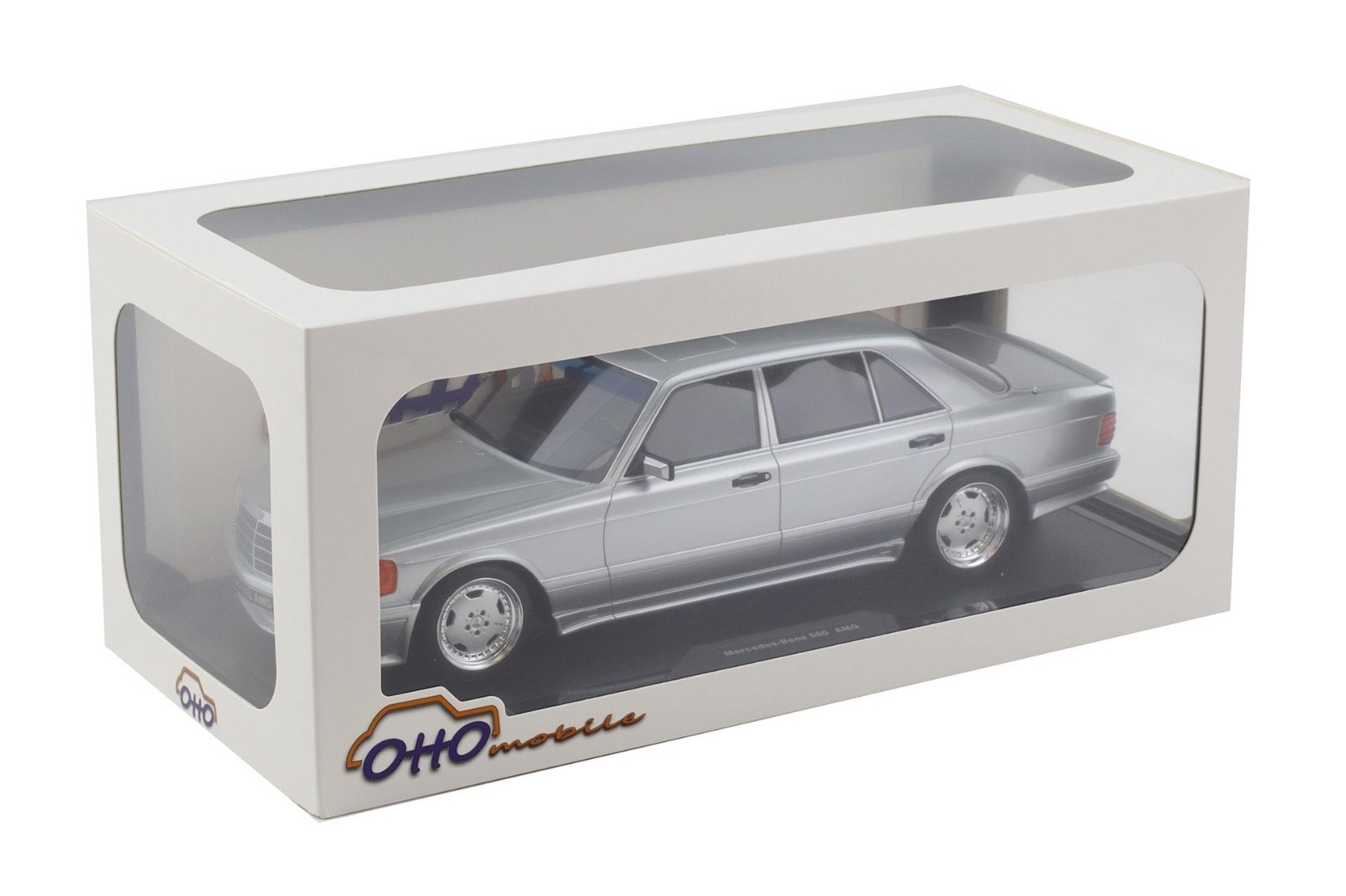 Otto 1989 Mercedes-Benz 560 6.0L SEL AMG W126 Brilliant Silver 1:18 OT1251
