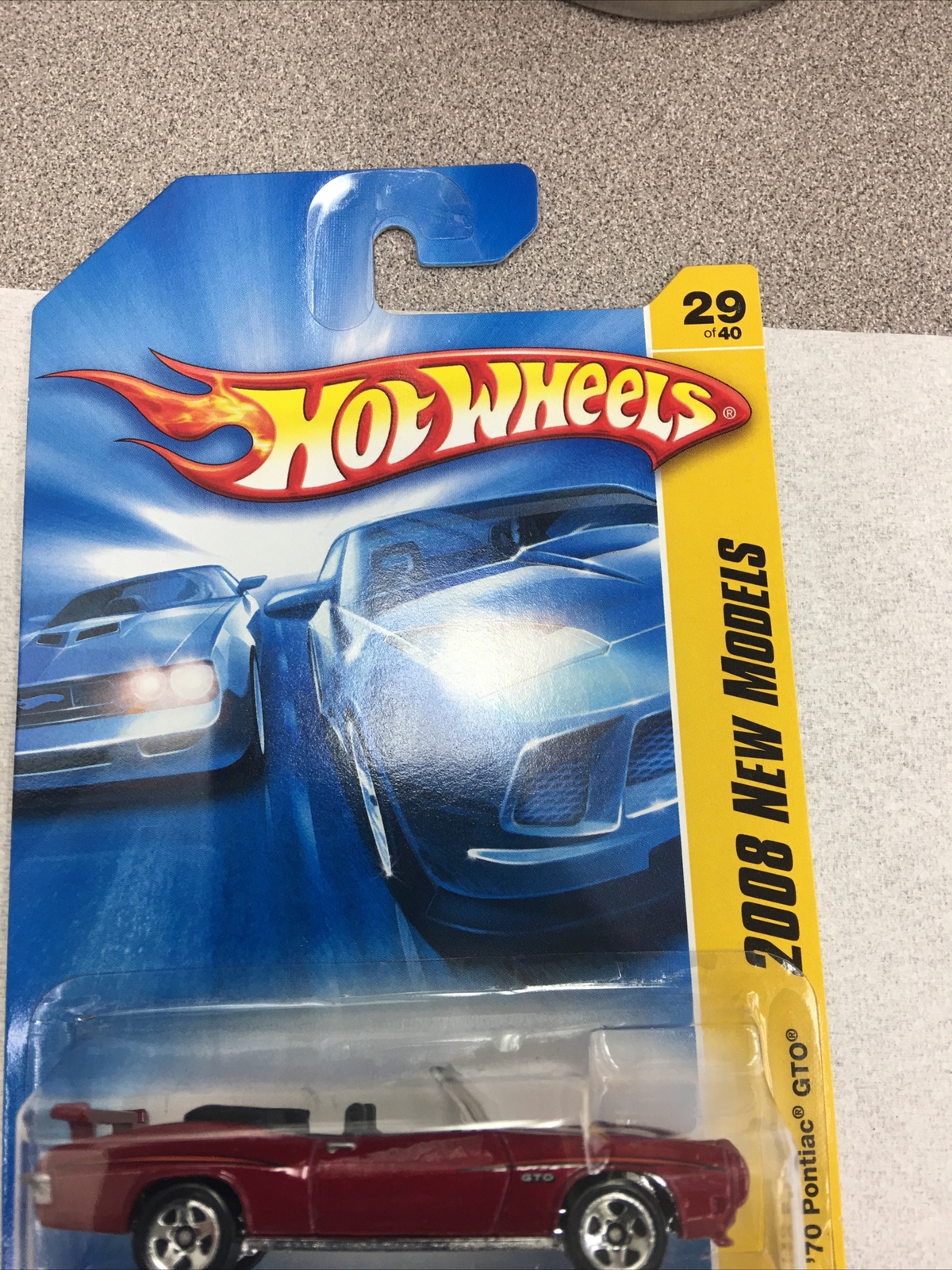 Hot Wheels 2008 New Models ’70 Pontiac GTO #29/40 – Red Version New On card B115