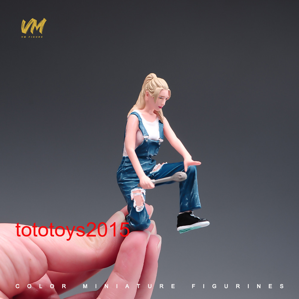 1/72 1/87 1/64 1/43 1/32 1/24 1/18 mechanic woman Girl Scene Miniture Figure Dol