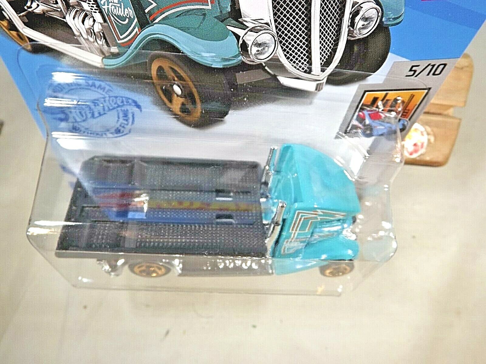 2021 Hot Wheels #83 HW Metro 5/10 FAST-BED HAULER Aqua w/Gold 5 Spoke Wheels