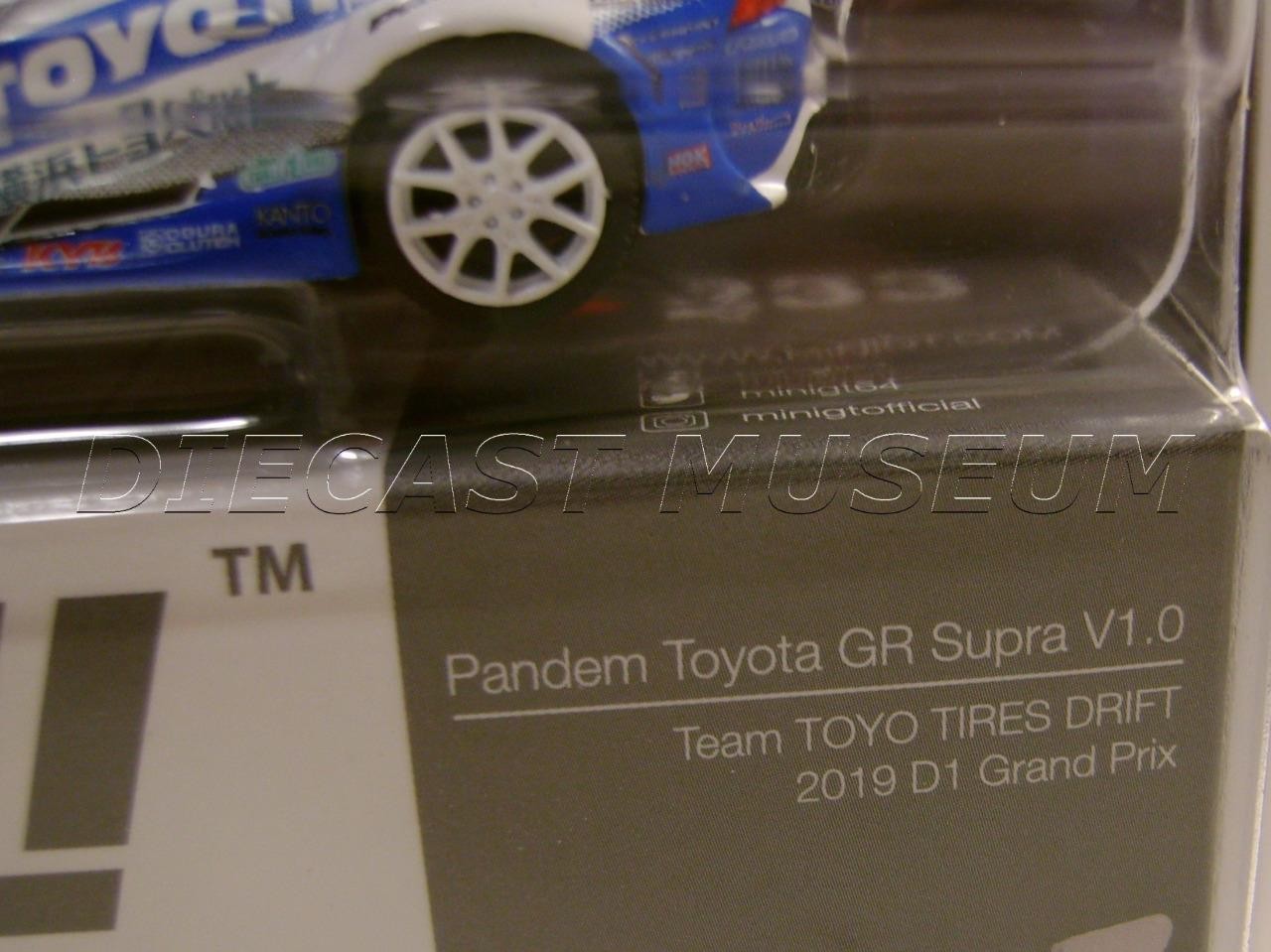 TOYOTA GR SUPRA V1.0 TEAM TOYO TIRES PANDEM MIJO TSM MODEL MINI GT DIECAST 2021