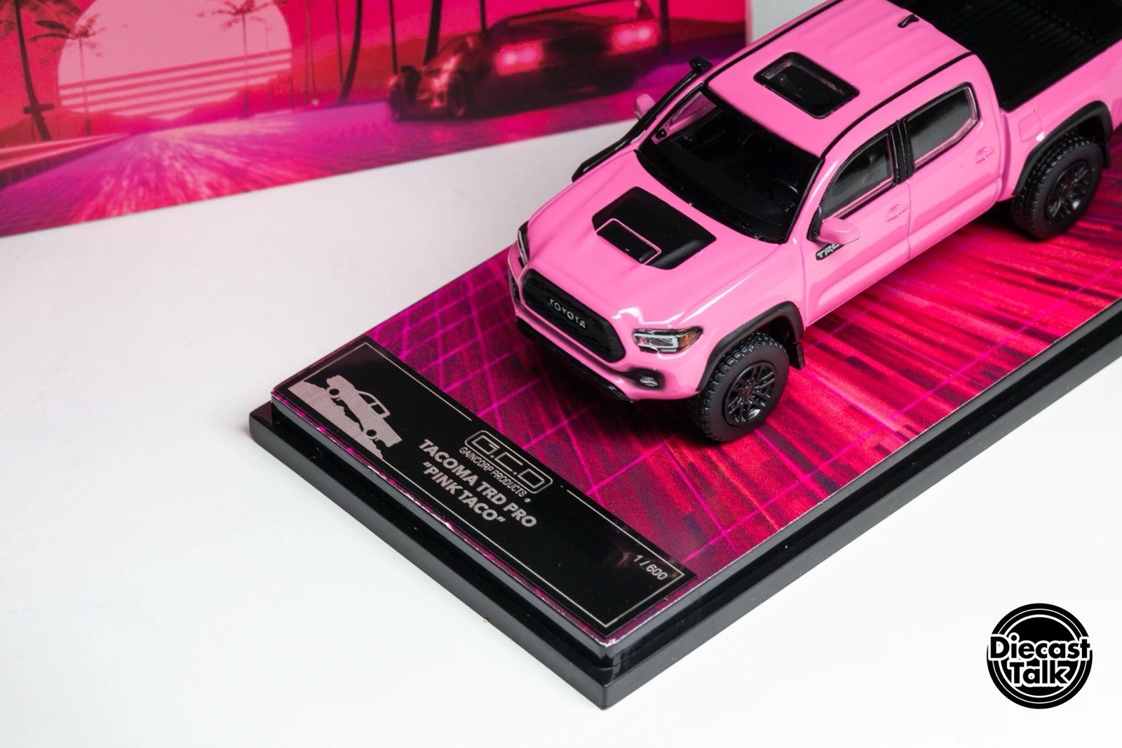 1/64 DiecastTalk Exclusive GCD Toyota Tacoma TRD PRO Pink Taco 1.0 New