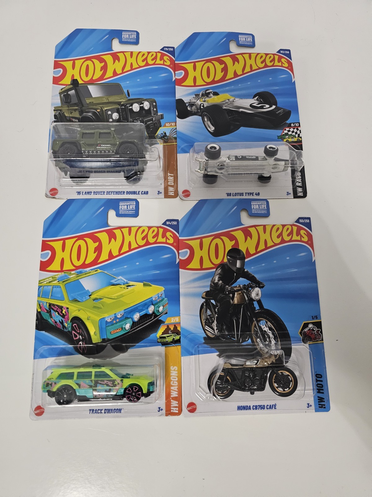 Hot Wheels Kroger Exclusive 2025 Honda CB750 Track Dwagon Land Rover ‘68 Lotus