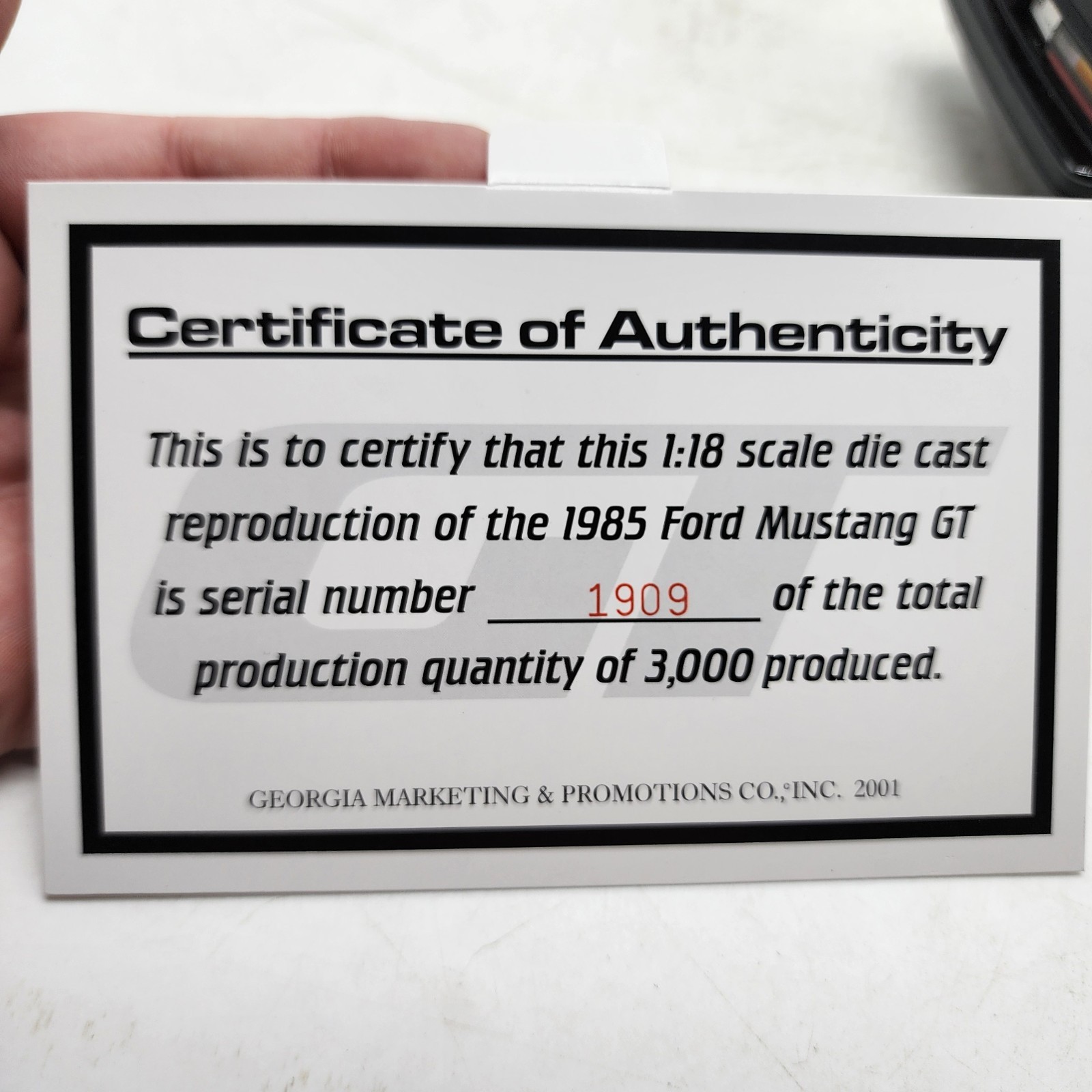 52Z GMP Black 1985 Ford Mustang 5.0 GT 1:18 New Open Box Rare HTF 1909/3000