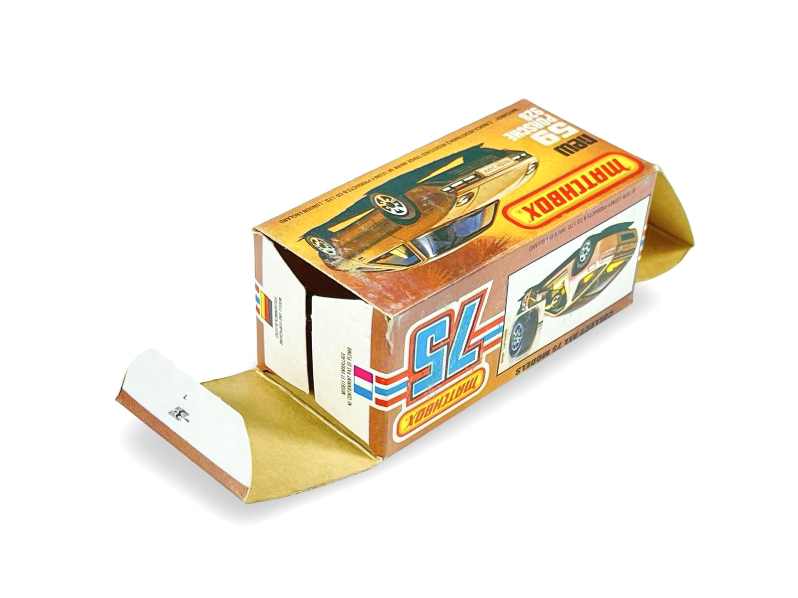 Matchbox Lesney Superfast MB59 Gold Porsche 928 w/Original L Box