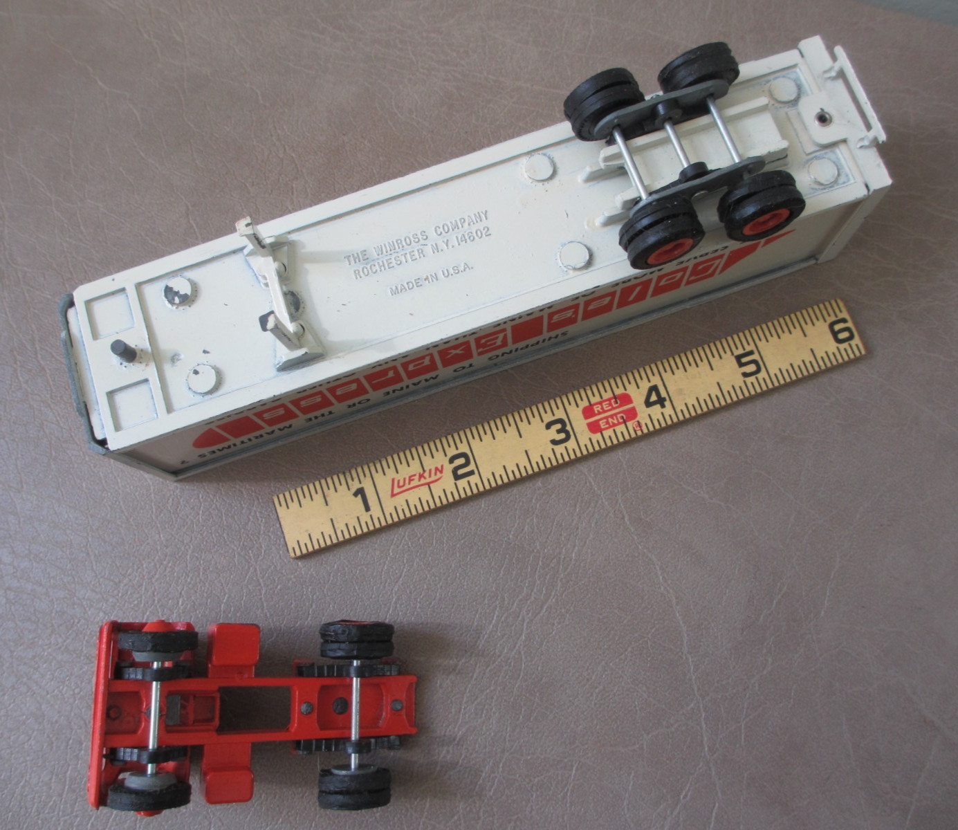 Vintage Cole’s Express Maine Carrier The Winross Company Semi Truck Trailer 8¾”
