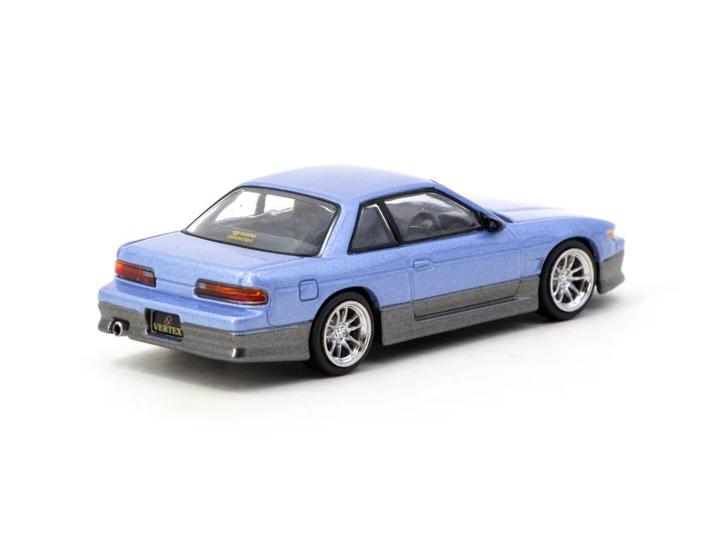 Tarmac Works GLOBAL64 Blue / Grey VERTEX Nissan Silvia S13 1:64 Car T64G-025-PU
