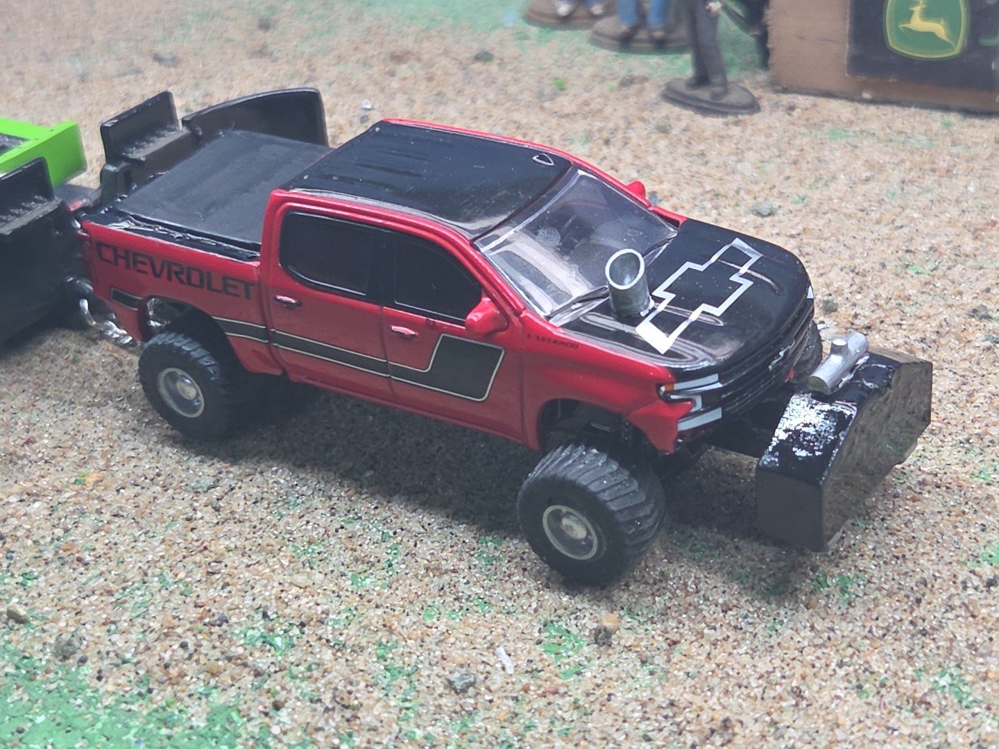 CUSTOM BUILT 1:64 4×4 GreenLight 2020 PULLING TRUCK puller Chevy CHEVEROLET Ertl