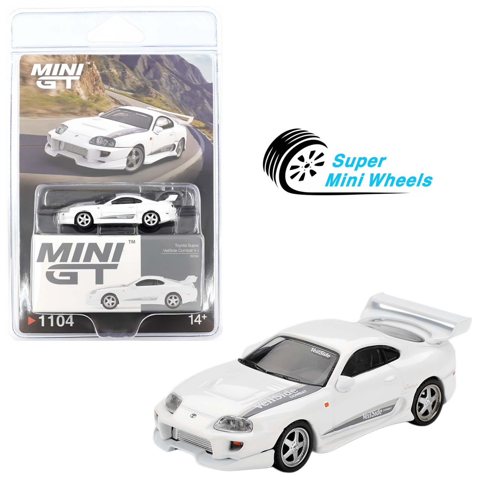 Mini GT 1:64 Toyota Supra VeilSide Combat V-I White #1104