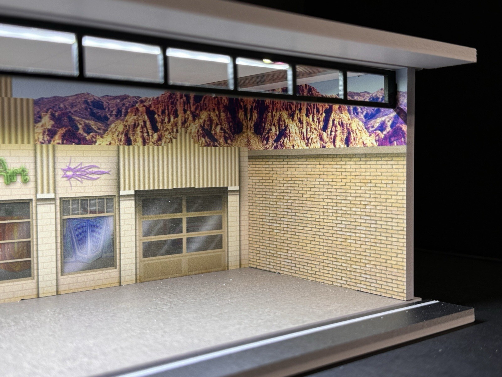 Pixar Cars Ramones Theme FOR Hot Wheels 1:64 Model Diorama Garage LED Lighting!