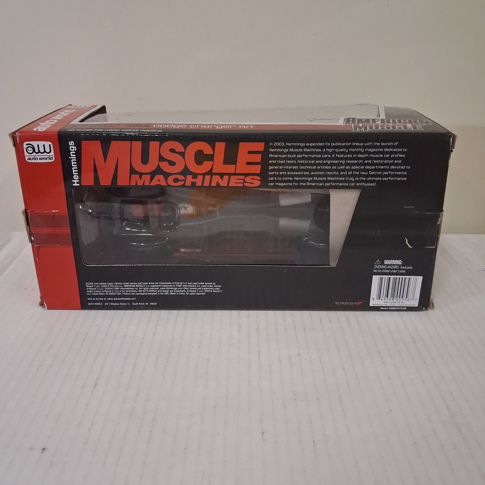 AUTO WORLD 1/18 Diecast BRONZE 1968 DODGE CHARGER R/T SPECIAL 1 OF 1002 Copper