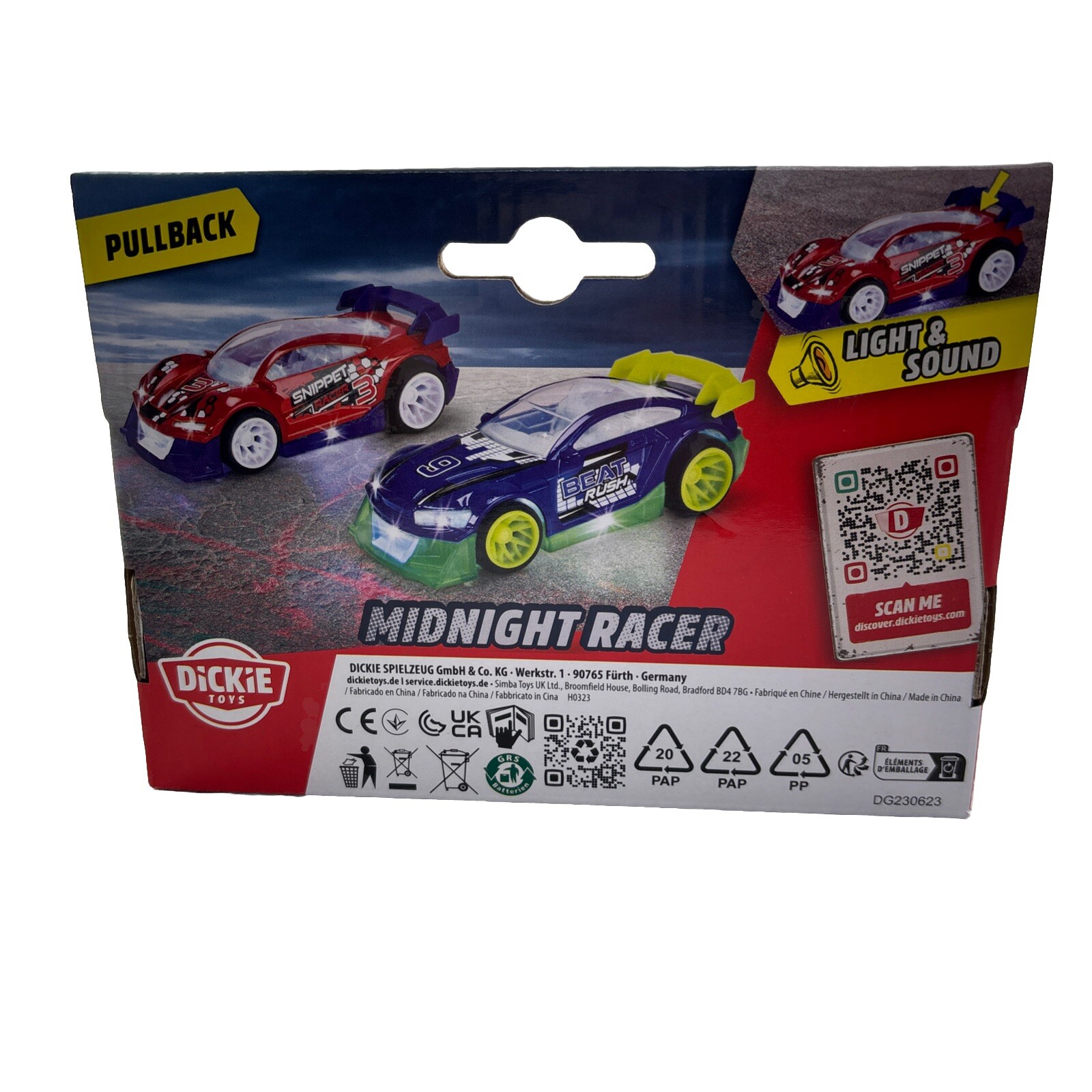 Midnight Racer Car,Snippet Racer 3,Lights and Sound,Age 3+