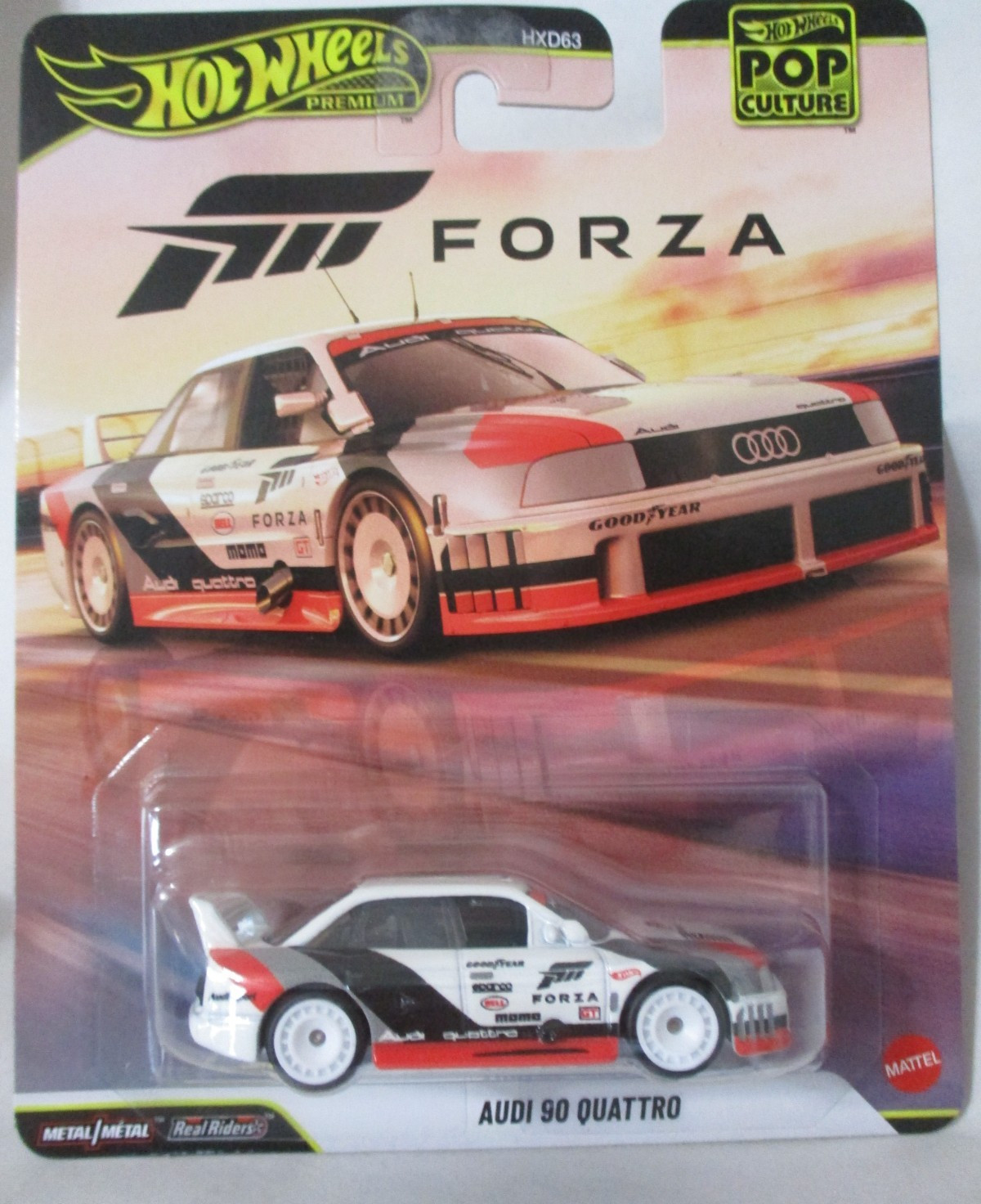 Hot Wheels Forza Premium Audi 90 Quattro in White 1:64 Rubber Tires