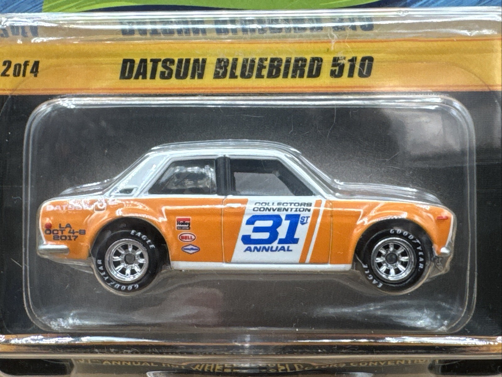 👀LOW #00117 2017 Hot Wheels WHITE DATSUN BLUEBIRD 510 LAX 31st Convention JDM👀