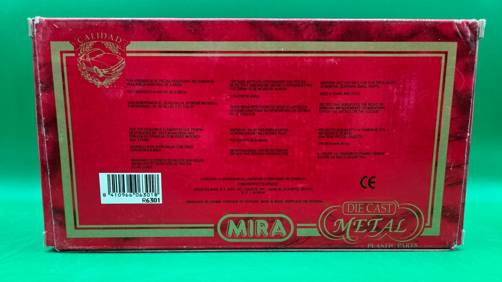1:18 MIRA GOLDEN LINE COLLECTION RED FERRARI 348 TB #R6301 NEW IN BOX