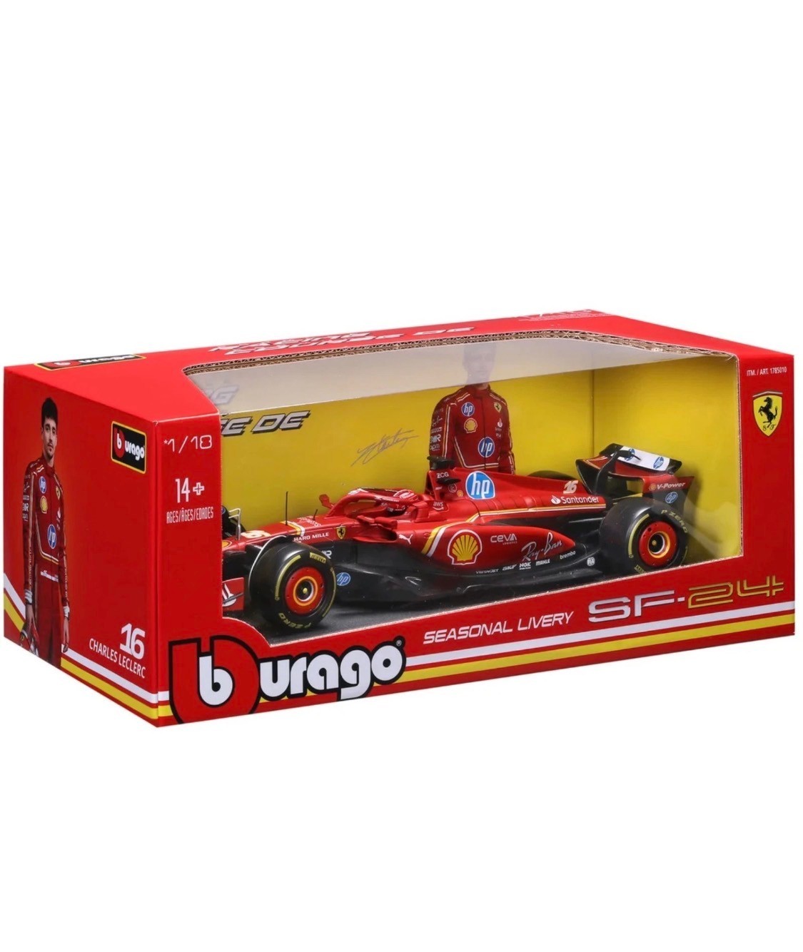 Bburago 1:18 Formula F1 Racing Die-Cast Car, Ferrari, Red Bull, Mercedes