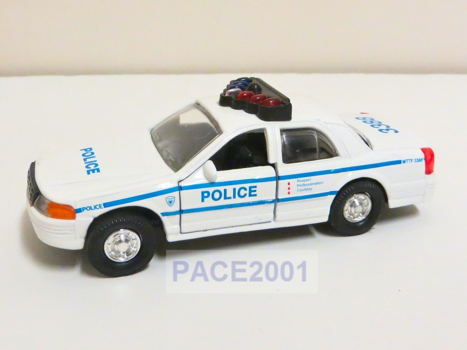 Modern City Police Car Toy with Pullback Action and opening doors