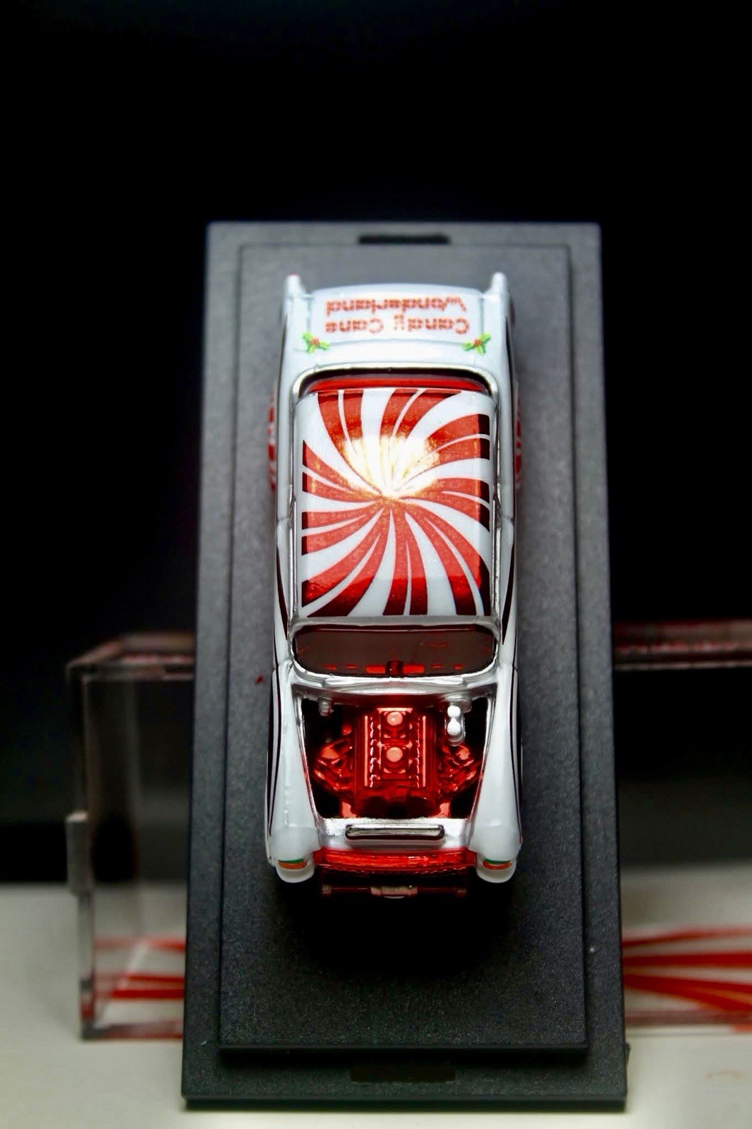 Hot Wheels 55 Chevy Bel Air Gasser White With Red Chrome Details CUSTOM Replica