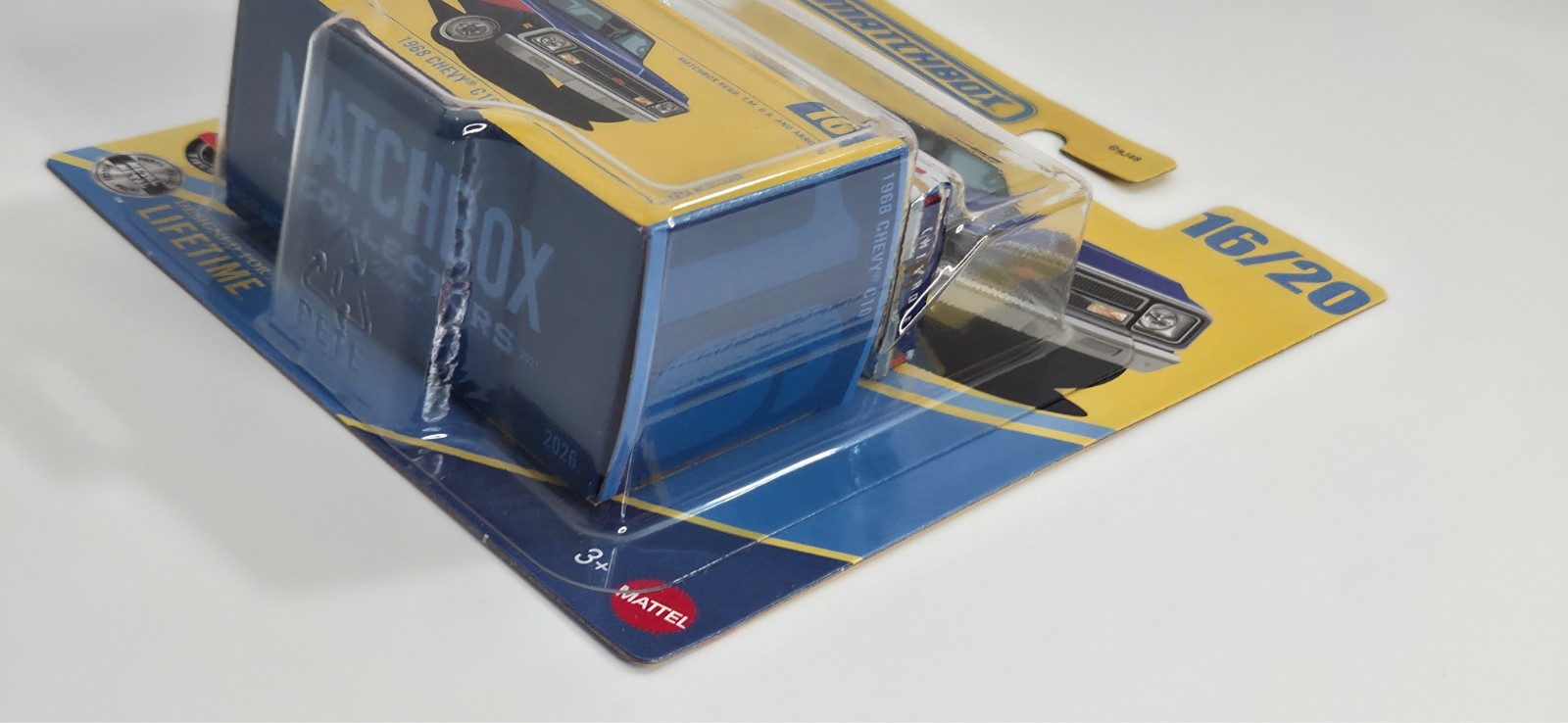 1968 Chevy C10 16/20 COLLECTORS SERIES Matchbox 2026 JJW06 blue pickup truck