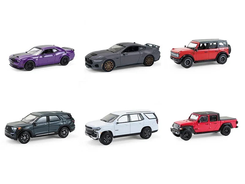 “Showroom Floor” Series 7 Set of 6 Cars 1/64 Diecast Model Cars by Greenlight